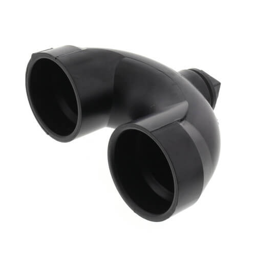 Main product image of 1-1/2" Hub ABS DWV Return Bend w/ 1/2" Cleanout Plug (5878)