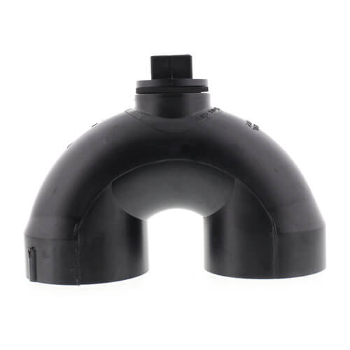 Main product image of 1-1/2" Hub ABS DWV Return Bend w/ 1/2" Cleanout Plug (5878)
