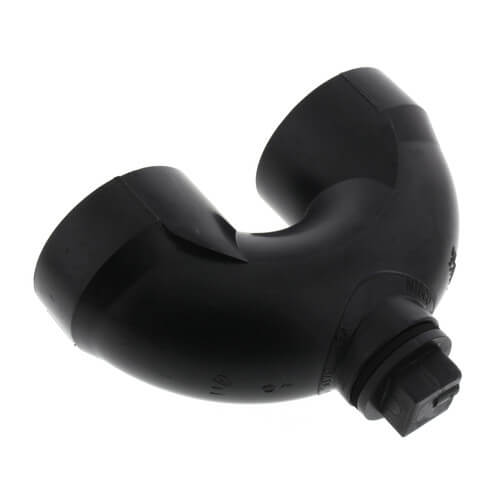 Main product image of 1-1/2" Hub ABS DWV Return Bend w/ 1/2" Cleanout Plug (5878)