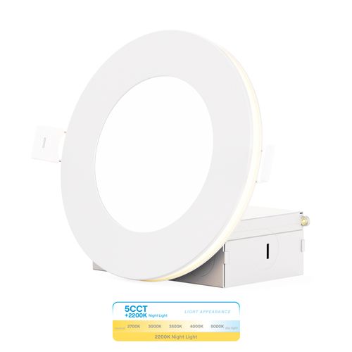 Main product image of 4" LED Downlight with Night Light Selectable 9W 750LM Dimmable (6 Pack)