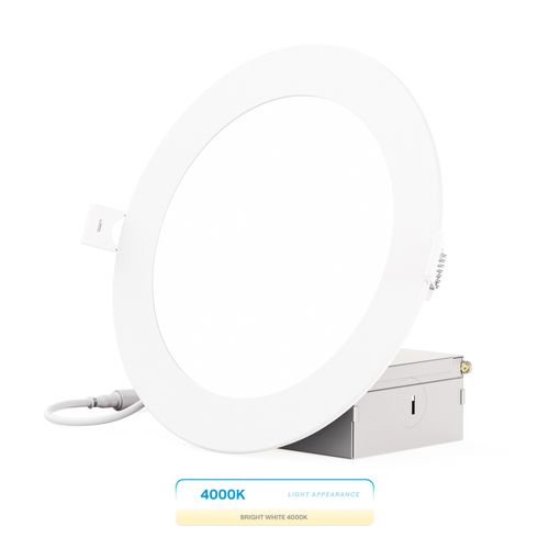 Main product image of 6" 4000K Recessed LED Downlight, 12W, 1050 Lumens, Triac Dimming, Wet Rated - Cool White (6 Pack)