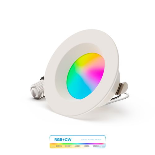 Main product image of 4" WiFi Smart 9W 810LM Recessed Retrofit LED Sleek Series Downlight Kit, Dimmable, Alexa/Google, Wet Rated (6 Pack)