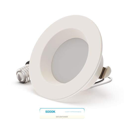 Main product image of 4" Retrofit 5000K Integrated LED Recessed Light Kit 9W 750LM Remodel, Dimmable, Wet Rated - Daylight (6 Pack)