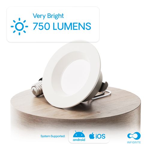 Main product image of 4" Retrofit 5000K Integrated LED Recessed Light Kit 9W 750LM Remodel, Dimmable, Wet Rated - Daylight (6 Pack)