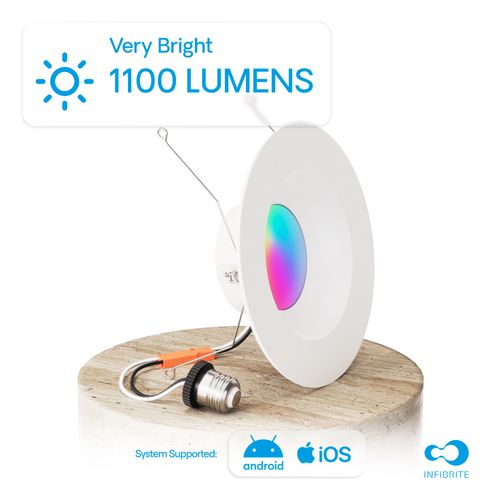 Main product image of 6" WiFi Smart 12W 1100LM Recessed Retrofit LED Sleek Series Downlight Kit, Dimmable, Alexa/Google, Wet Rated (6 Pack)