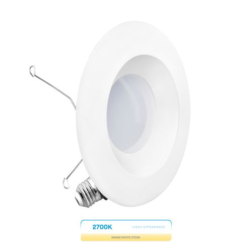 Main product image of 6" Retrofit 2700K Integrated LED Recessed Light Kit 12W 1100LM Remodel, Dimmable, Wet Rated  - Soft White (6 Pack)
