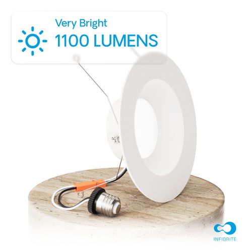 Main product image of 6" 3CCT Selectable 12W 1100LM Recessed Retrofit LED Sleek Series Downlight Kit, Dimmable, Wet Rated (6 Pack)