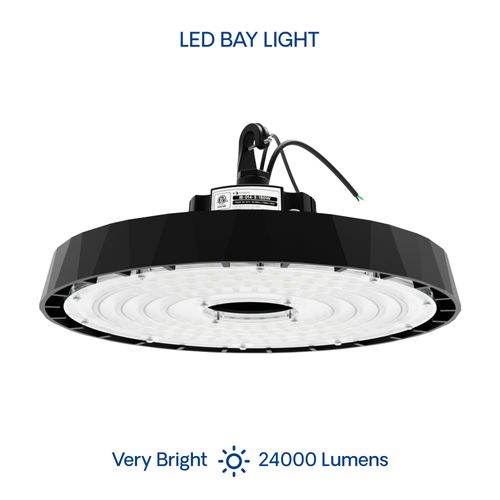 Main product image of 10" 150W 5000K Integrated LED Dimmable UFO High Bay Light 24,000 Lumen Wet Rated AC100-277V DLC Listed