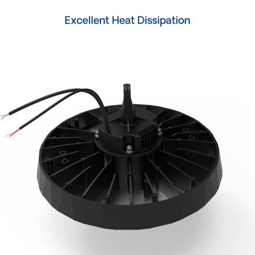 Main product image of 12" 200W 5000K Integrated LED Dimmable UFO High Bay Light 32,000 Lumen Wet Rated AC100-277V DLC Listed