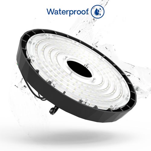 Main product image of 12" 240W 5000K Integrated LED Dimmable UFO High Bay Light 38,400 Lumen Wet Rated AC100-277V DLC Listed