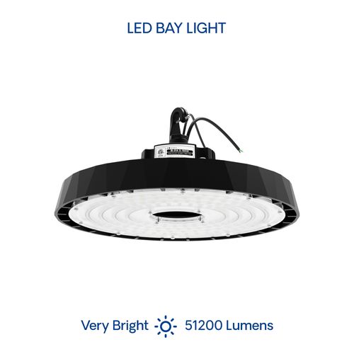 Main product image of 14" 320W 5000K Integrated LED Dimmable UFO High Bay Light 51,200 Lumen Wet Rated AC100-277V DLC Listed