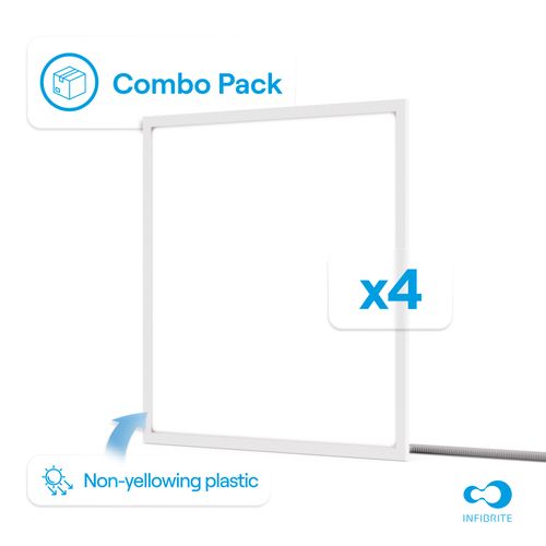 Main product image of 2' x 2' 5000K 3900/5200/6500 Lumen 0-10V Adjustable Watt Backlit Panel Light (4 Pack)