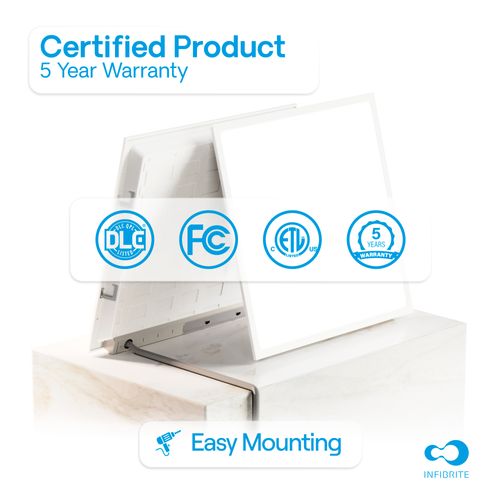 Main product image of 2' x 2' 3CCT 3900/5200/6500 Lumen 0-10V Adjustable Watt Backlit Panel Light (4 Pack)
