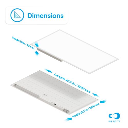 Main product image of 2' x 4' 3CCT 5200/6500/7800 Lumen 0-10V Adjustable Watt Backlit Panel Light (4 Pack)