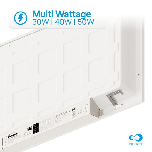Main product image of 1' x 4' 5000K 3900/5200/6500 Lumen 0-10V Adjustable Watt Backlit Panel Light (4 Pack)