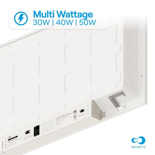 Main product image of 1' x 4' 3CCT 3900/5200/6500 Lumen 0-10V Adjustable Watt Backlit Panel Light (4 Pack)
