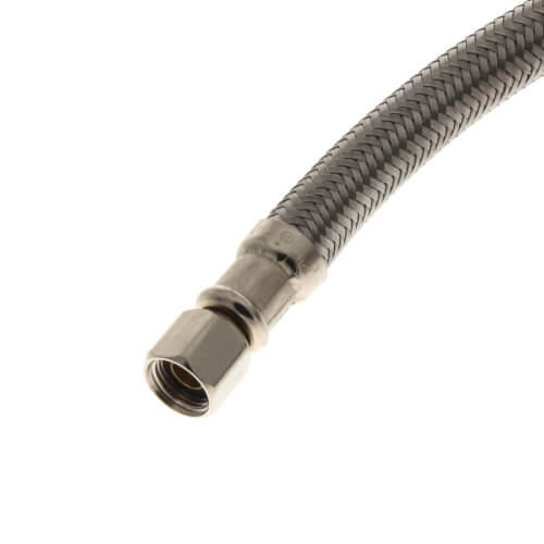 120" Ice Maker Braided Hose Connector 1/4" x 1/4" Compression Thread