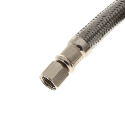 120" Ice Maker Braided Hose Connector 1/4" x 1/4" Compression Thread