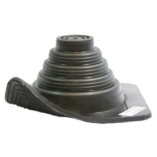 Main product image of Closed to 5-3/4" Square 35 Year Master Flash for Metal Roofs, Model #3 (Black EPDM)