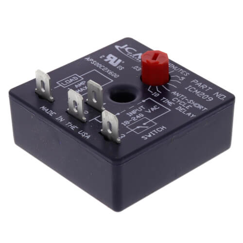 ICM Controls ICM203 Delay on Break Timer .03-10 Minute Adjustable,18-240 VAC NOS 