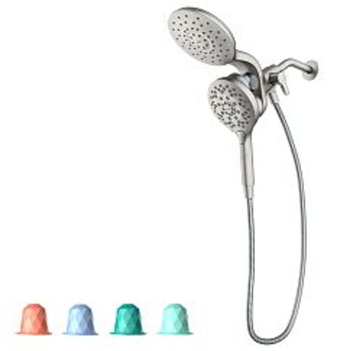 Main product image of Spot Resist Brushed Nickel 6 function 6-1/2" Diameter Spray Head Eco Rainshower And Handshower, IN208C2SRN
