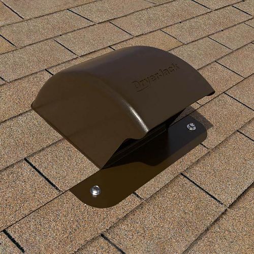 Main product image of DryerJack 477 Low-Profile Galvalume Steel Dryer Roof Vent w/ RoofNeck (Brown)