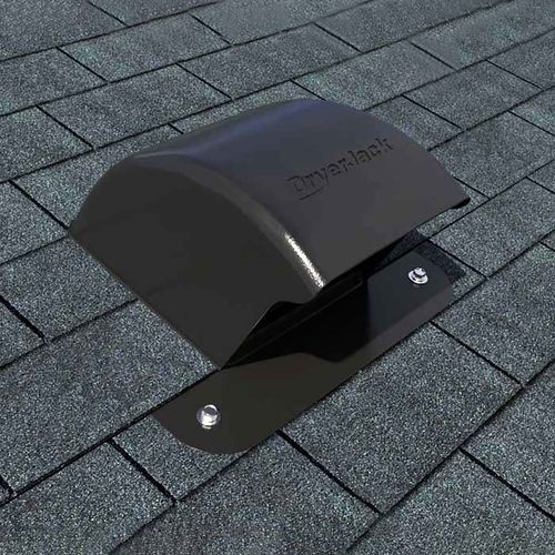 Main product image of DryerJack 477 Low-Profile Galvalume Steel Dryer Roof Vent w/ RoofNeck (Black)