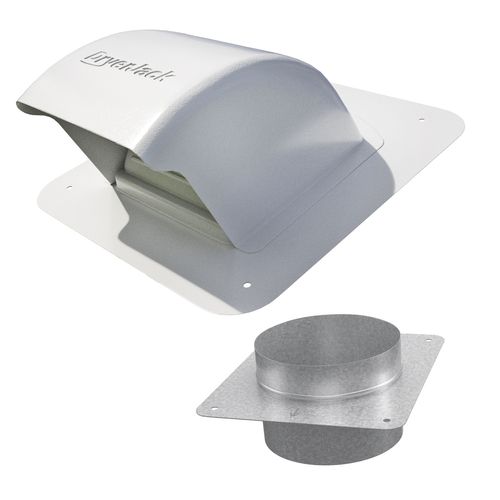 Main product image of DryerJack 477 Low-Profile Galvalume Steel Dryer Roof Vent w/ RoofNeck (White)