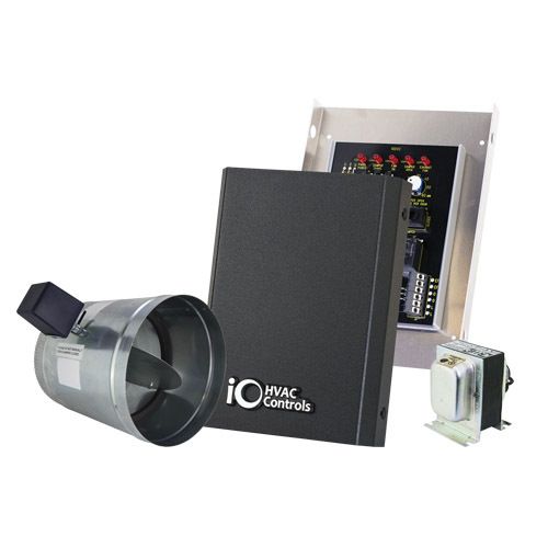 Main product image of Fresh Air Ventilation Control Panel, 10" Round 2-Position Damper, 120/24 20Va Transformer, IO-FAV-10
