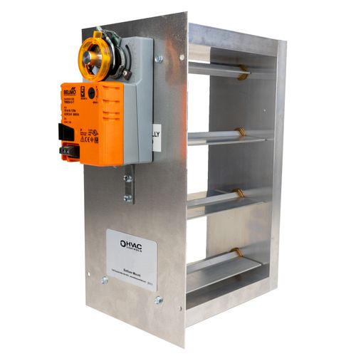 Main product image of Rheem 30" x 12" Rectangular Bottom Mount Damper, 35 Second Belimo Actuator (3-Wire), RM-3012-BM