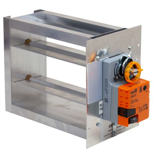 Main product image of Rheem 8" x 8" Rectangular Zone Damper, 35 Second Belimo Actuator (3-Wire), RM-0808