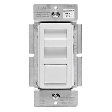 Main product image of IllumaTech Preset Fluorescent Slide Dimmer w/ LED Locator for LED 0-10V, 1200VA - NAFTA (120/277V)