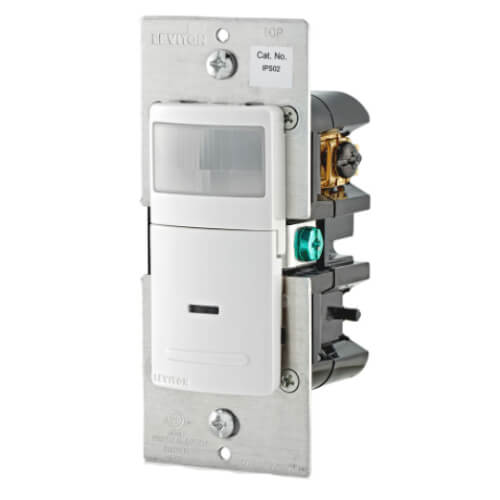 IPS021LW Leviton IPS021LW Single Pole, Decora Motion Sensor, Wall Switch, AutoOn (2.5A