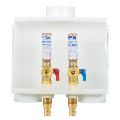 Main product image of Du-All 1/2" Expansion PEX Washing Machine Outlet Box w/ 1/4 Turn Ball Valves