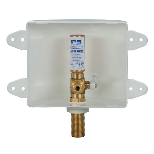Main product image of 1/2" Sweat Ice Machine Outlet Box w/ 1/4 Turn Water Hammer Arrestor Valve