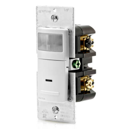 Main product image of Single Pole, Decora Vacancy Sensor, Wall Switch (5A) - White