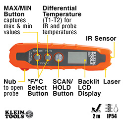 Dual IR/Probe Thermometer