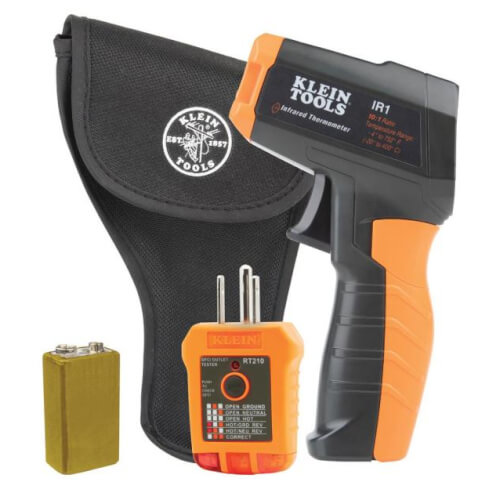 Main product image of Inspection Kit w/ Infrared Thermometer, & GFCI Receptacle Tester