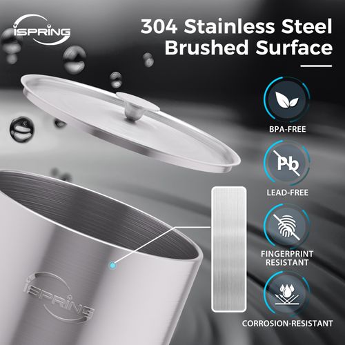Main product image of Gravity-Fed Stainless Steel Countertop Water Filter System, Black Wood Base w/ 2 Activated Carbon Water Filters, 3.17 Gal