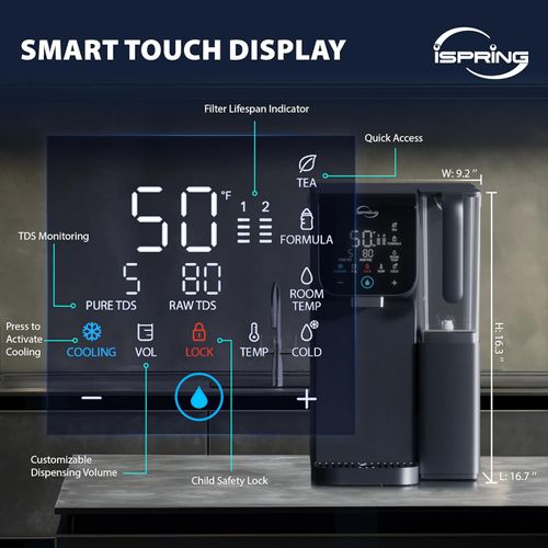 Main product image of Plug and Play Hot & Cold Reverse Osmosis Countertop System w/ Alkaline RO Water Dispenser