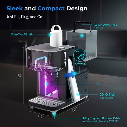 Main product image of Countertop Hot & Cold Sparkling Reverse Osmosis Water Filter System w/ UV & TDS Monitor