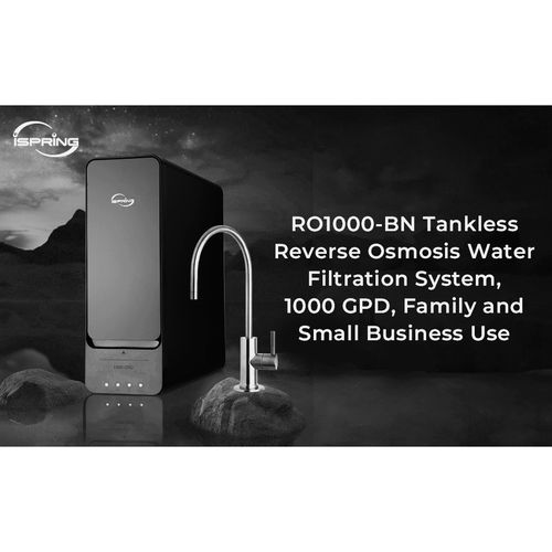 Main product image of Tankless Reverse Osmosis Water Filtration System w/ Brushed Nickel Faucet, Fast Flow (1000 GPD)