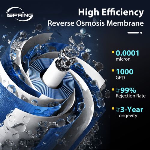 Main product image of Tankless Reverse Osmosis Water Filtration System w/ Oil Rubbed Bronze Faucet, Fast Flow (1000 GPD)