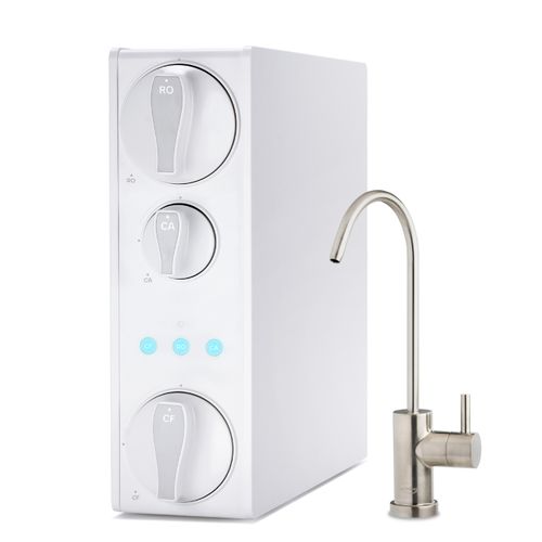 500 GPD Tankless RO Water System w/ Alkaline and UV w/ Brushed Nickel Faucet, NSF-Certified