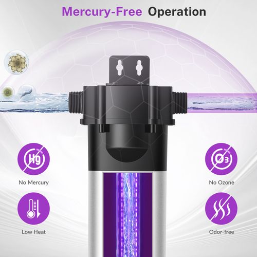 Main product image of UVF20 LED UV Whole House Water Filter System w/ Built-In Automatic Flow Sensor, 12 GPM