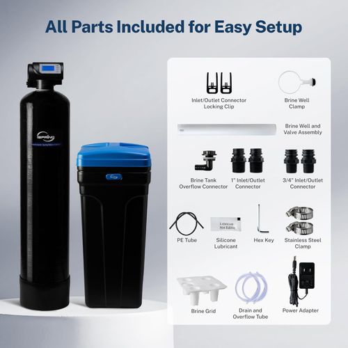 Main product image of 45,000 Grain High Capacity Whole House Water Softener w/ Automatic Backwash & Regeneration