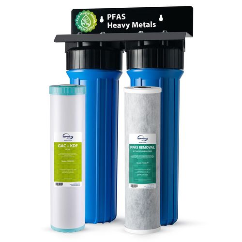 Main product image of 2 Stage Whole House Water Filter System w/ 20" PFAS & Heavy Metal Reducing Filters