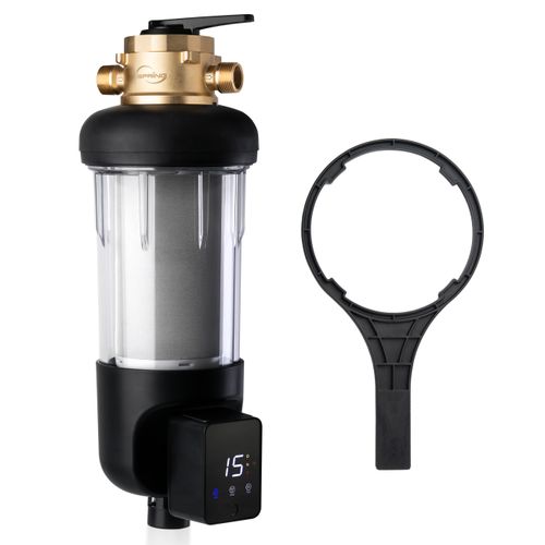 Main product image of 50-Micron Auto-Flush Spin Down Sediment Water Filter for High Flow Applications w/ Bypass