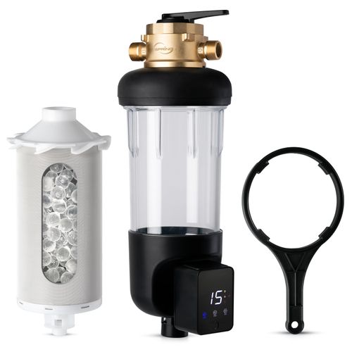 Main product image of WSP50SL-ARJ-BP Jumbo Auto-Flush Anti Scale Spin Down Sediment Water Filter w/ Bypass, 50 Micron