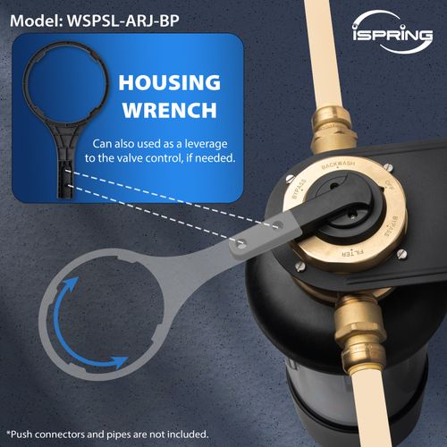 Main product image of WSP50SL-ARJ-BP Jumbo Auto-Flush Anti Scale Spin Down Sediment Water Filter w/ Bypass, 50 Micron